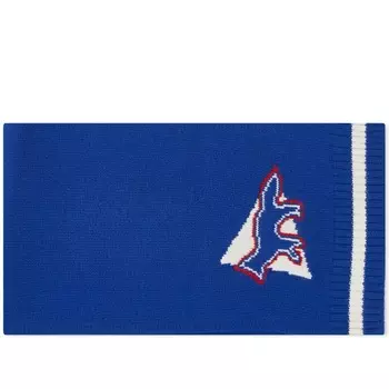 Вязаный палантин And Wander x Maison Kitsune, синий