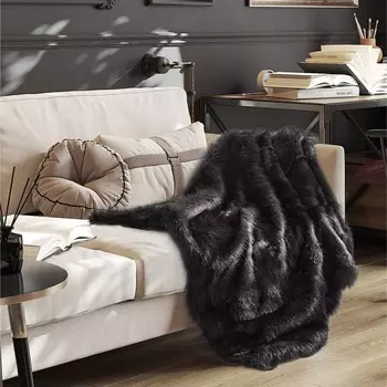 Вязаный плед Inspired Home Tzvi, цвет Grey Wolf