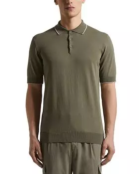 Вязаный поло Peserico, зеленый