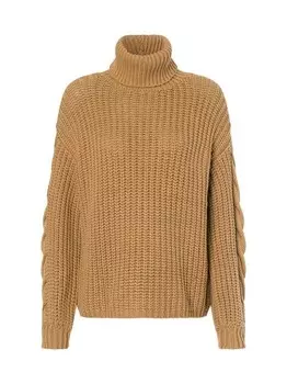 Вязаный пуховик yassanne Y.A.S, коричневый