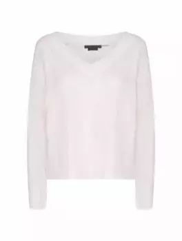 Вязаный пуловер Alice+Olivia, белый