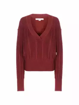 Вязаный пуловер Remain, бордовый