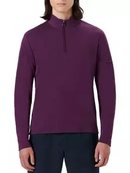 Вязаный пуловер с молнией на четверть Bugatchi