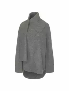 Вязаный пуловер TOTEME, серый