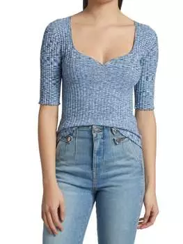 Вязаный пуловер в рубчик lipa Veronica Beard Sand