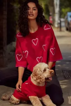 Вязаный рождественский джемпер Next, красный