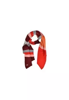 Вязаный шарф 180х30см в микс-виде в полоску 19159-0 SEEBERGER, цвет Burgund Vino One Size