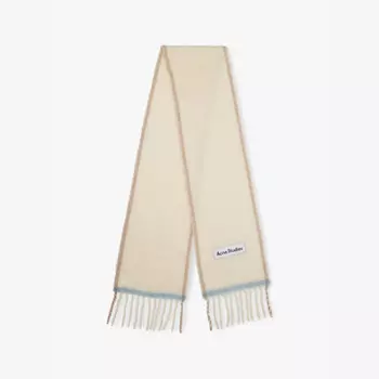 Вязаный шарф Brand-Patch Acne Studios, белый