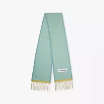 Вязаный шарф Brand-Patch Acne Studios, голубой