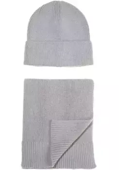 Вязаный шарф Cinque, шапка и шарф в подарочной упаковке, рождественский подарок, серый