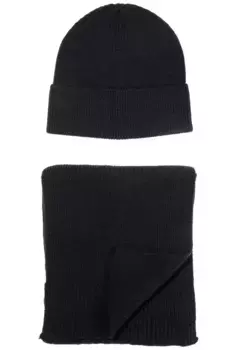 Вязаный шарф Cinque, шапка и шарф в подарочной упаковке, рождественский подарок, черный