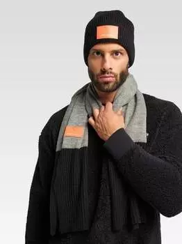 Вязаный шарф дальока Carlo Colucci, серый