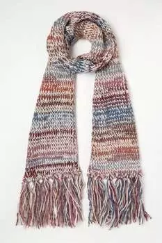 Вязаный шарф Fatface с эффектом космического красителя Fat Face, бежевый