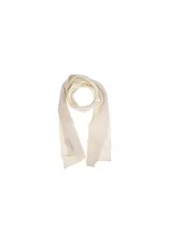 Вязаный шарф из альпаки микс 180х30см узором «косы» 19107-0 SEEBERGER, цвет Offweiss One Size