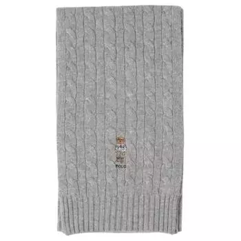 Вязаный шарф из шерсти и кашемира, унисекс, серые Polo Ralph Lauren