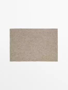 Вязаный шарф из смеси шерсти Massimo Dutti, желтый