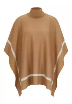 Вязаный шарф lia_poncho Boss, бежевый