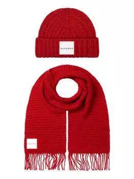 Вязаный шарф «милая пара» 14 Navahoo, красный