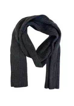 Вязаный шарф MONTI, классическая резинка, серый