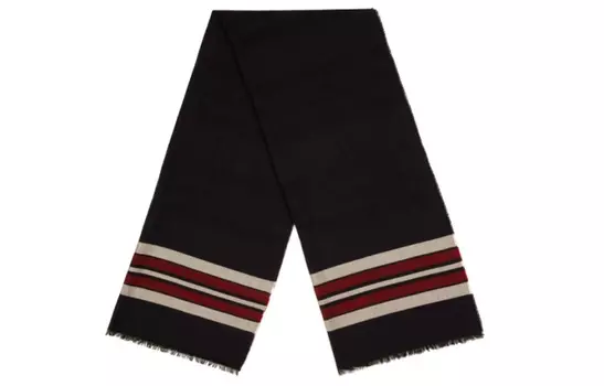 Вязаный шарф мужской цвета морской волны BALLY, Marine Blue