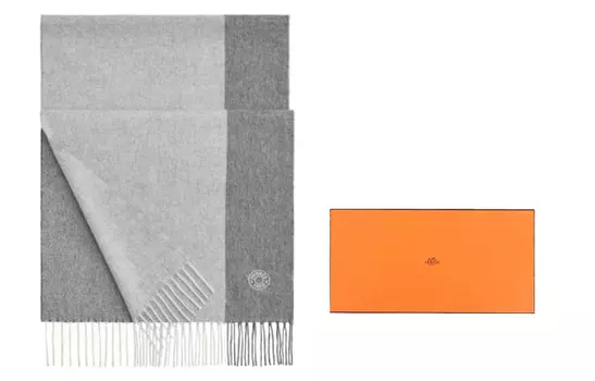 Вязаный шарф мужской разноцветный HERMES