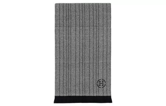 Вязаный шарф мужской серые HERMES, серый