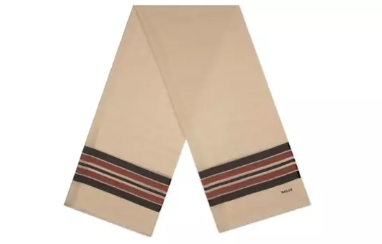 Вязаный шарф мужской верблюжьего цвета BALLY, Camel