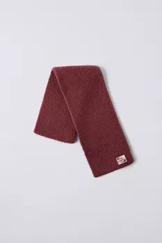 Вязаный шарф с этикеткой ZARA, бордовый