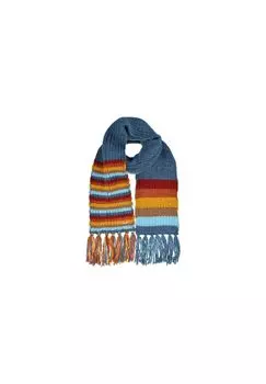 Вязаный шарф с бахромой 180х20 в полоску 19191-0 SEEBERGER, цвет Vino Bottle One Size