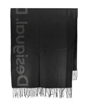 Вязаный шарф с бахромой Desigual, черный