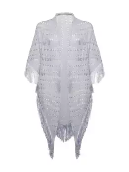 Вязаный шарф с бахромой SIMONA CORSELLINI, серый