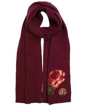 Вязаный шарф с цветочным принтом интарсии Lauren Ralph Lauren, красный