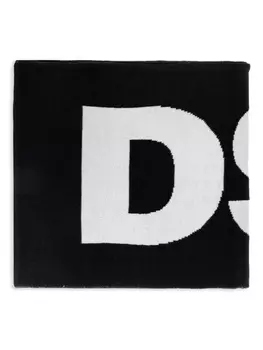 Вязаный шарф с логотипом DSQUARED2, черный