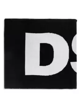 Вязаный шарф с логотипом DSQUARED2, черный