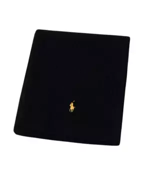 Вязаный шарф с логотипом Ralph Lauren, черный