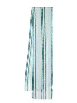 Вязаный шарф с узором зигзаг Missoni, зеленый