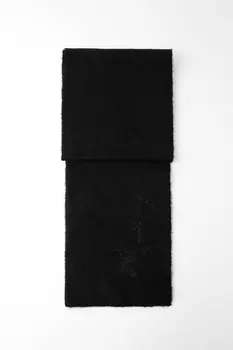 Вязаный шарф со стразами ZARA, черный