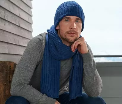 Вязаный шарф Tchibo, синий