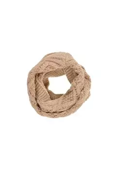 Вязаный шарф-труба 64х27см узором «косы» 19179-0 SEEBERGER, цвет Camel One Size