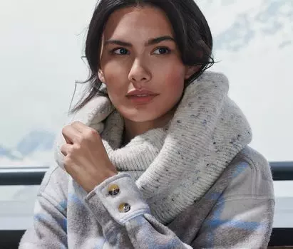 Вязаный шарф-труба Tchibo, бежевый