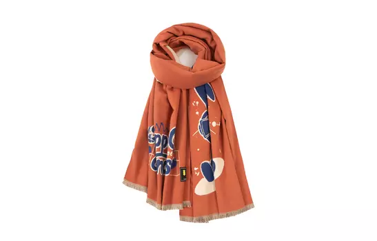 Вязаный шарф унисекс BAIJUAN, Rose Red (Starry Box)