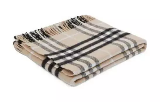 Шарф вязаный Burberry, бежевый / черный