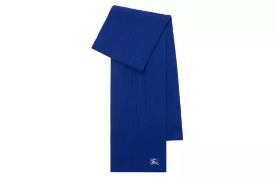 Шарф вязаный Burberry EKD-embroidered, синий