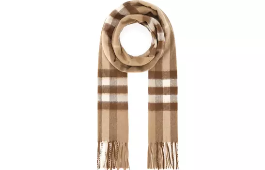 Шарф вязаный Burberry Unisex, коричневый / белый