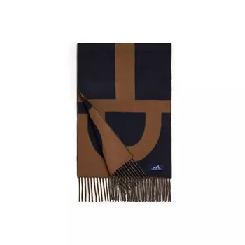 Вязаный шарф унисекс Hermes, черный/коричневый