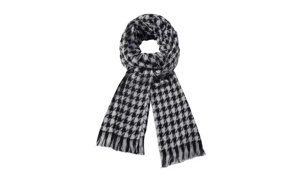 Вязаный шарф унисекс на заказ FireMonkey, Gray+Black+Shopping Bag