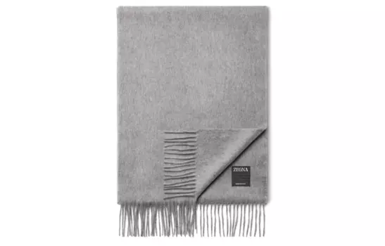 Вязаный шарф унисекс серые Ermenegildo Zegna, серый