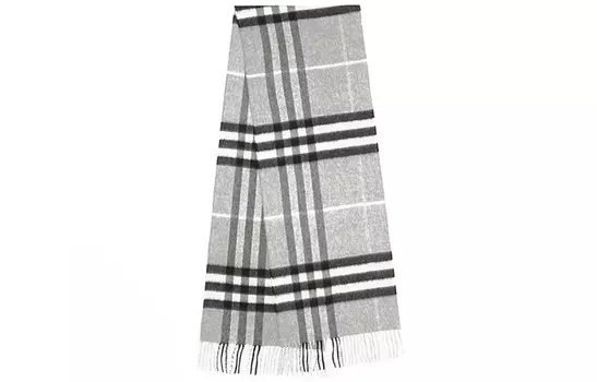 Вязаный шарф унисекс светло-серые Burberry, светло-серый