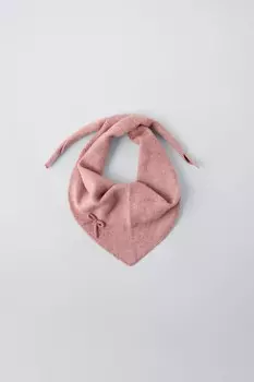 Вязаный шарф ZARA, розовый