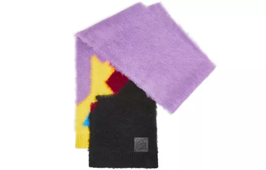 Вязаный шарф женский разноцветный LOEWE